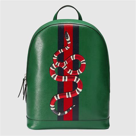 gucci snake floral backpack